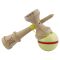 Jucarie de indemanare din lemn, Kendama X, Flippy, Silken, King Size V3, Super Sticky, 18 cm, Cream Galben