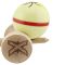 Jucarie de indemanare din lemn, Kendama X, Flippy, Silken, King Size V3, Super Sticky, 18 cm, Cream Galben
