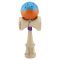 Jucarie de indemanare din lemn, Kendama X, Flippy, Big Cups V2, Super Sticky, 18 cm, Albastru, Portocaliu