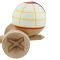 Jucarie de indemanare din lemn, Kendama X, Flippy, Legendary Glob, King Size V3, 18 cm, Alb, Galben, Rosu