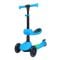 Trotineta pliabila cu 3 roti luminoase, ghidon reglabil si scaun retractabil, 2 in 1, Kick'n Roll, Lamborghini L5, Albastru