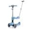 Trotineta pliabila cu 3 roti luminoase, ghidon reglabil si scaun detasabil, 3 in 1, Kick'n Roll S6, Eco, Albastru