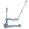 Trotineta pliabila cu 3 roti luminoase, ghidon reglabil si scaun detasabil, 3 in 1, Kick'n Roll S6, Eco, Albastru