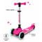 Trotineta pliabila cu 3 roti luminoase, ghidon reglabil si platforma cu banda LED, Kick'n Roll, L5 Jelly, Roz