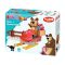 Set de constructie Masha and the Bear - Misha cu snowmobil, 15 piese