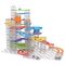 Set Stem de constructie cu traseu pentru bile, Fat Brain Toys, Trestle Tracks Builder, 73 de piese