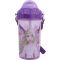 Sticla din plastic cu pai, Disney Frozen, 465 ml