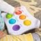 Jucarie senzoriala educativa cu bule din silicon, Fat Brain Toys, Dimpl Duo