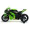 Motocicleta electrica, Injusa, cu roti ajutatoare, 12V, Kawasaki Ninja ZX-R10, Verde