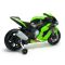 Motocicleta electrica, Injusa, cu roti ajutatoare, 12V, Kawasaki Ninja ZX-R10, Verde