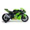 Motocicleta electrica, Injusa, cu roti ajutatoare, 12V, Kawasaki Ninja ZX-R10, Verde
