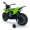Motocicleta electrica, tip cross, Injusa, cu roti ajutatoare, 12V, Kawasaki KX85, Verde