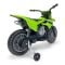 Motocicleta electrica, tip cross, Injusa, cu roti ajutatoare, 12V, Kawasaki KX85, Verde