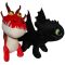 Set 2 jucarii de plus, Whitehouse Leisure, Toothless 25 cm si Monstrous Nightmare 20 cm