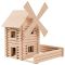 Set de constructie arhitectura, Walachia, Vario Mill, 122 piese mari din lemn