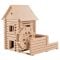 Set de constructie arhitectura, Walachia, Vario Mill, 122 piese mari din lemn