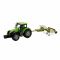 Tractor verde cu grebla, cu lumini si sunete, Maxx Wheels, 44 cm
