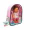 Papusa Nil cu par brunet, Dollz n More, cu rucsac si accesorii, 23 cm