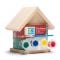 Casuta pasarele din lemn BS Toys, set creativ de pictat