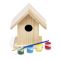 Casuta pasarele din lemn BS Toys, set creativ de pictat