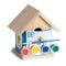 Casuta pasarele din lemn BS Toys, set creativ de pictat