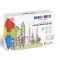 Set magnetic de constructie, Magblox, Circuit cu bile pastel, Magbrix Marble Run, 98 piese