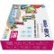 Set magnetic de constructie, Magblox, Circuit cu bile pastel, Magbrix Marble Run, 98 piese