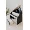 Set de constructie cu piese magnetice, Magblox, Monocrom, 92 piese