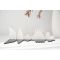 Set de constructie cu piese magnetice, Magblox, Monocrom, 92 piese