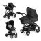 Carucior copii 3 in 1 Hauck Rapid 4 Plus Trio Set - Caviar Silver