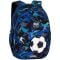 Ghiozdan cu 3 compartimente, Coolpack, Jerry, Football, Bleumarin