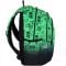 Ghiozdan cu 3 compartimente, Coolpack, Jerry, Game Over, Verde