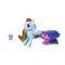 Figurina My Little Pony Ponei de mare cu rochita - Rainbow Dash