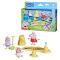 Set de joaca cu 2 figurine si accesorii, Peppa Pig, Pig Siblings Beach Day, G2833