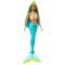 Papusa sirena cu accesorii, Barbie, Bleu, HRR03