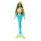 Papusa sirena cu accesorii, Barbie, Bleu, HRR03