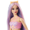 Papusa sirena cu accesorii, Barbie, Mov, HRR06