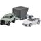 Transportator cu masinuta Hot Wheels, 18 Toyota 4Runner si 89 Toyota Supra, HRV37