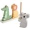 Forme din lemn, Fisher Price, Animalute, 10 piese, HXV04