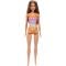 Papusa Barbie, La plaja in costum de baie, Tropical Pink, HXX50