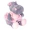 Jucarie de plus Noriel, Hipopotam cu rochie roz, 27 cm