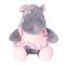 Jucarie de plus Noriel, Hipopotam cu rochie roz, 27 cm