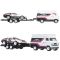 Transportator cu masinuta Hot Wheels, DMC Delorean si HW Rally Hauler, JBM35