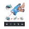 Set multiplayer cu 2 pistoale si Alien Bug, Laser Tag Action One