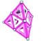 Joc de constructie magnetic Geomag Pink, 68 piese