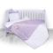 Lenjerie de pat copii Lorelli Classic 4 piese Bunnies with strollers, Violet