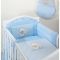 Lenjerie de pat copii Mamo-Tato 5 piese - Ursulet si Iepuras 140 x 70 cm, bleu