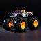 Masinuta Monster Jam, Scara 1:64, Hurricane Force cu figurina, Portocaliu