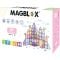 Set magnetic de constructie transparente, Magblox, Pastel, 66 piese