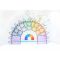 Set magnetic de constructie transparente, Magblox, Pastel, 66 piese